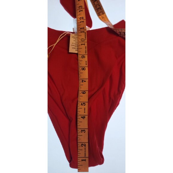 SUMMERFUL Red Bikini Set - Size S Cannes Bandeau Top Bottom High Weist - Picture 8 of 8